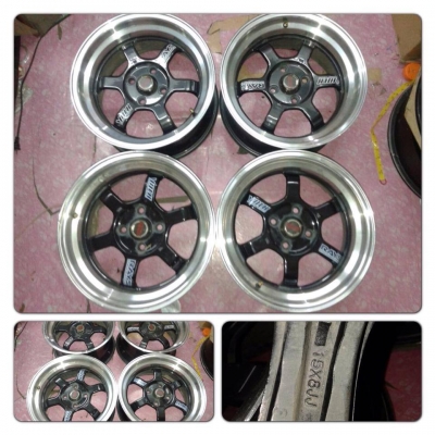 ขายแม็กมือ2 TE37v ขอบ 15 กว้าง 8 4 รู100ราคา 7,900 บาทถูก