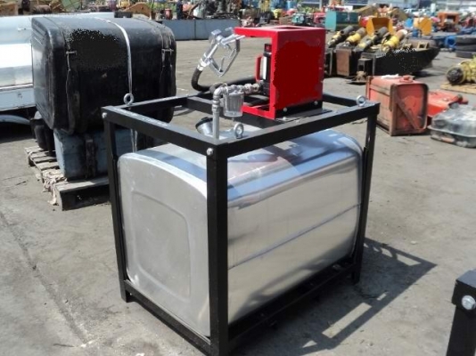 ขายถังน้ำมัน 430 ลิตร พร้อมหัวจ่าย ใช่แบตเตอรี่  ของใหม่