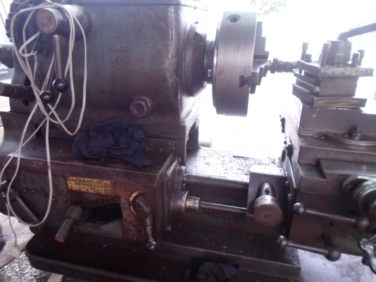 แท่นกลึง 7 ฟุต อังกฤษ รุ่นหนัก 2 เพลา เกียร์บล็ออก กลึงเกลียวได้ 80,000