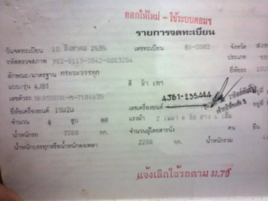 ขายสี่ล้อ 88 เพลาลอย ปี 36 เกียร์สั้น เครื่องดี แชชซีสวย ภายในครบไม่โทรม