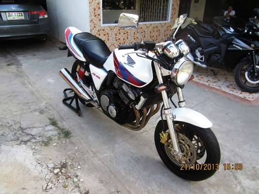 cb400 ปี94 อินวอย สรรพสามิตร รถสวย สีขาว