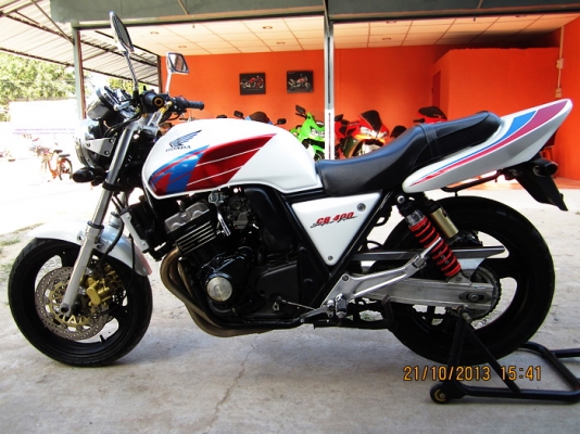 cb400 ปี94 อินวอย สรรพสามิตร รถสวย สีขาว