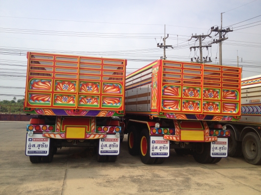 หางพ่วง 3เพลา ต่อใหม่ พร้อมขาย พร้อมชุดจดทะเบียน ตะแกรงเลส