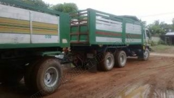 รถบรรทุก 18 ล้อดั้มพ์แม่-ลูก HINO 3H เฟืองท้ายอีซูซุ 240