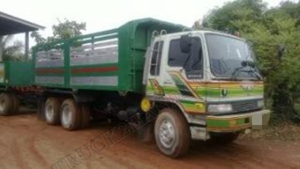 รถบรรทุก 18 ล้อดั้มพ์แม่-ลูก HINO 3H เฟืองท้ายอีซูซุ 240