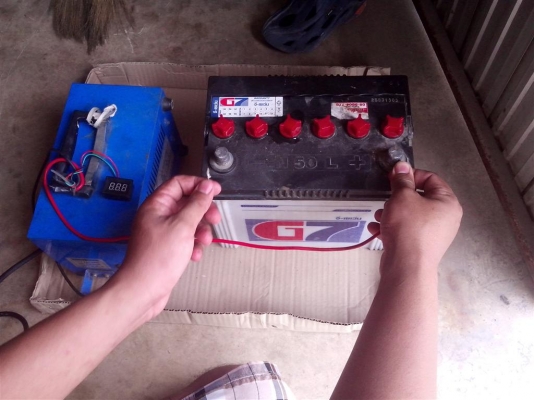 ขายเเบต 50 แอมป์  6 เดือน 900 บาท TEST แล้ว