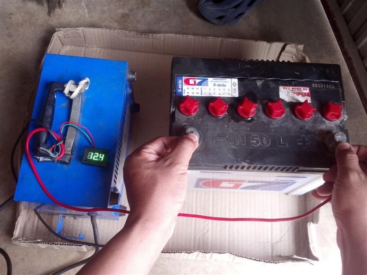 ขายเเบต 50 แอมป์  6 เดือน 900 บาท TEST แล้ว