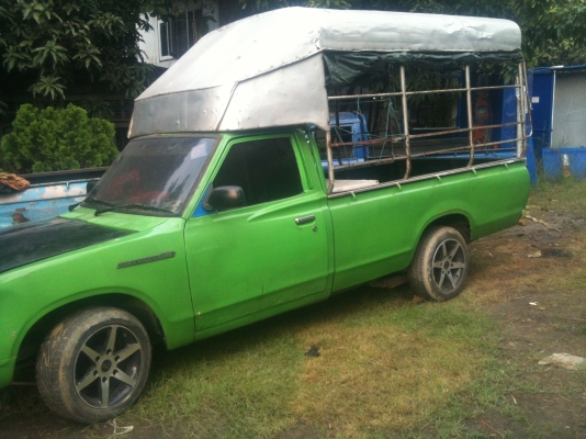 DATSUN 620 ห้าขอ สีเขียวดำสวย ไฟนอน เครื่อง 3S auto ติดแก๊ส สีเครื่องแก๊สลงเล่มแล้ว ขาย 49,000 บาท