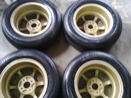 แม็กใหม่ R14 4/100 ราคาถูกพร้อมยางใส่วันเดียวขายขาดทุน