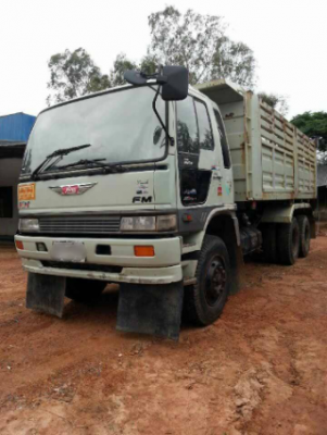 ขายรถบรรทุกสิบล้อดั๊มพ์ HINO 3M เครื่องเดิม เกียร์เดิม 240 แรง ปีจด 38 ดั๊มพ์เสรีชัย พร้อมระบบลากพ่วง