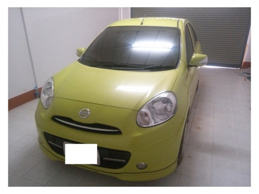 ขายรถ NISSAN MARCH 2012 EL CVT + LPG สีเขียว