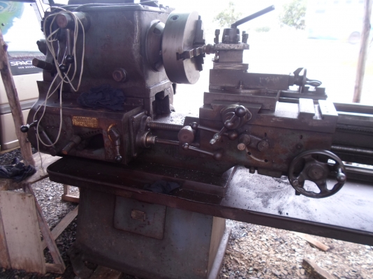 แท่นกลึง 7 ฟุต อังกฤษ  รุ่นหนัก 2 เพลา เกียร์บล็ออก กลึงเกลียวได้ 80,000