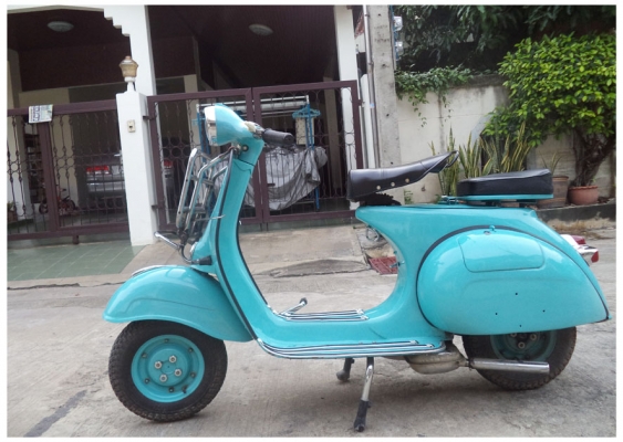 ((((((((((( Vespa 64 สีฟ้า ราคาร้อน  ลดราคา 34000 บาท)))))))))))))
