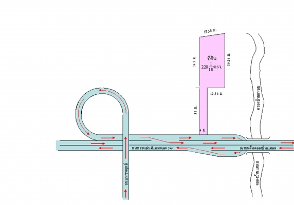 ขายที่ดินเนื้อที่ 228 ตรว.ติดถนน345 อ.ปากเกร็ด