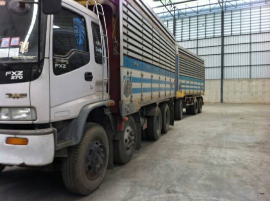 ขายรถบรรทุกพ่วง Isuzu ปี 42 เครื่อง 270 euro 2 เครื่องดำ ดั๊มพ์มิเนียมคอกเกษตรแม่ลูก รถวิ่งข้าวเปลือก