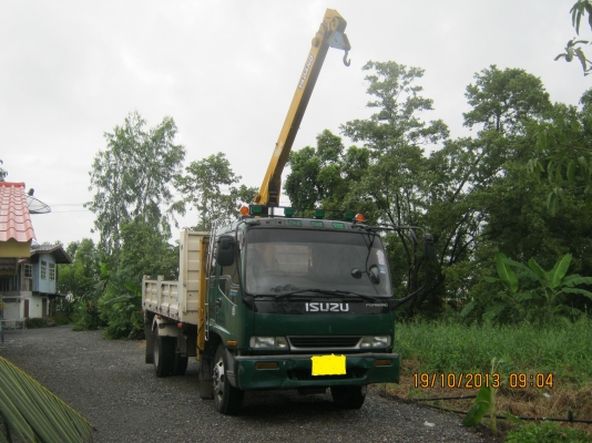 ขายด่วนล้อดั้ม+เครน TADANO 3ตัน เครื่อง 6BD1 (165)เเรง หัวเด้กก้าลงเล่มเรียบร้อย