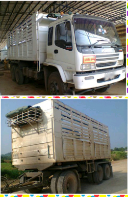 ขายรถบรรทุกพ่วงดั๊มพ์ Isuzu Euro 2 เครื่อง 270 แรง ปี48 ด.คอกเกษตร ลูก 3 คานแท้