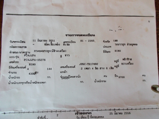 ขายด่วนรถ6ล้อHINOMAGAเครือง150แรงม้าปี51