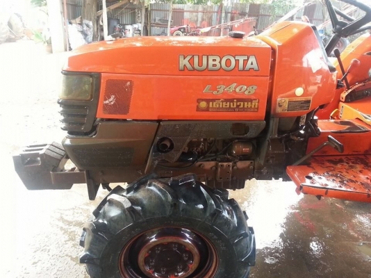 คูโบต้า L3408 4 WD 2 เพลาพร้อมโรตารี่ตราช้าง เดิมๆใช้งานได้ปรกติ