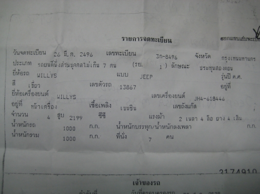 ขาย Jeep Willy (M-35) USA ทะเบียนแท้