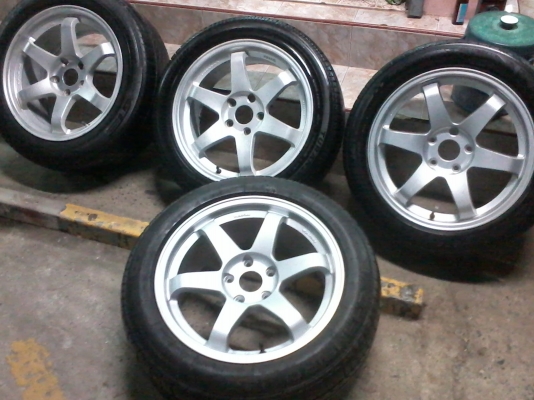 ขายแม็ก monoblockขอบ17มือสองพร้อมยางหน้า7หลัง8