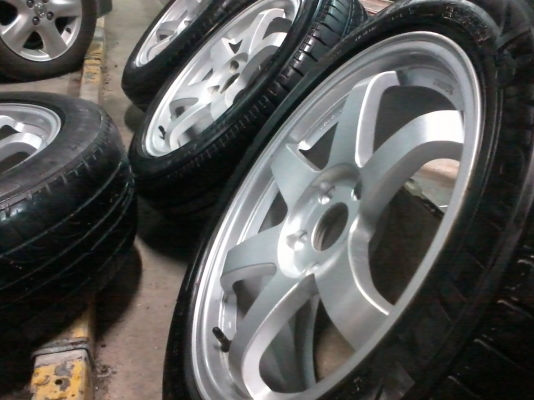 ขายแม็ก monoblockขอบ17มือสองพร้อมยางหน้า7หลัง8