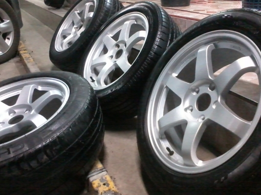 ขายแม็ก monoblockขอบ17มือสองพร้อมยางหน้า7หลัง8