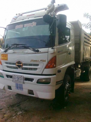 ขายรถ 10 ล้อดัมพ์ HINO MEGA 320 ปี 2550 มีระบบลากพ่วง รถวิ่งไป 300000 กิโลเมตร ราคา 2450000