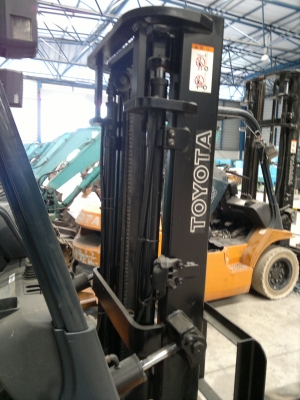 ขายรถฟอร์คลีฟท์ TOYOTA  7FD25T3 เสา3 เมตร ออโต้ปี2005, 4825ชม. รถสวยสภาพดีมาก รถนอกนำเข้า ติดต่อ มานะ 085-9049669