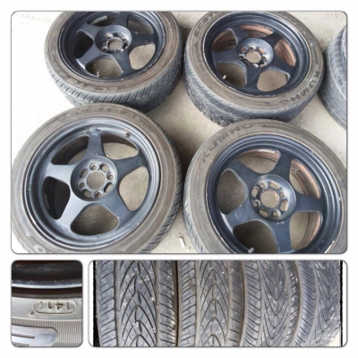 ขายล้อแม็กซ์มือ2ขอบ16 Spoon 4รู100 + ยาง ราคา 8,900 บ.ราคาถูก