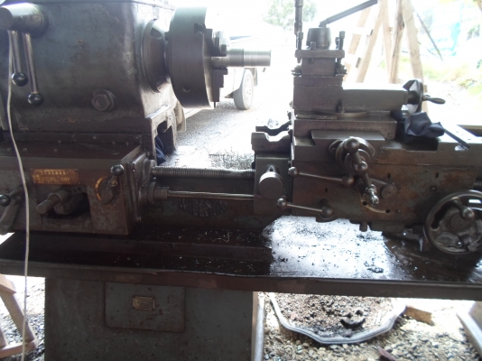 แท่นกลึง 7 ฟุต อังกฤษ รุ่นหนัก 2 เพลา เกียร์บล็ออก กลึงเกลียวได้ 75,000