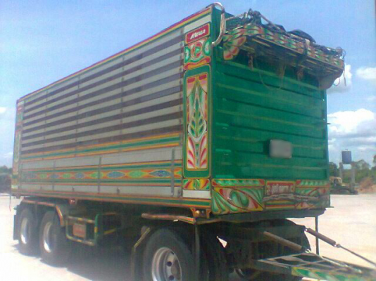 ขายรถบรรทุกพ่วงดั๊มพ์ HINO mega 320 แรง ปี 50 ดั๊มพ์แม่ลูกคอกเกษตร ลูก 3 คานแท้