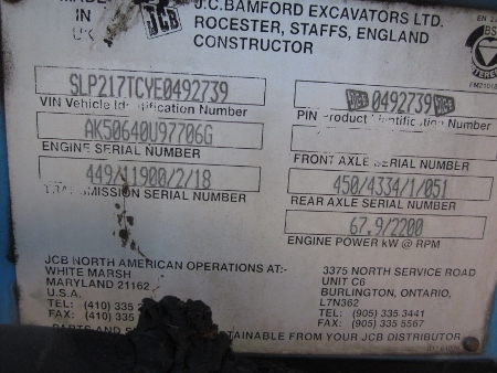ขาย-รถหน้าตักหลังขุด JCB: รุ่น 217 ขาช้าง 91 แรง เครื่อง 4 สูบ 1 เพลา มีลายหัวเจาะ มือสองญี่ปุ่น