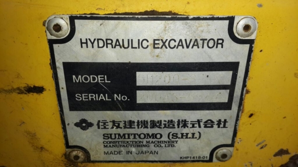 ต้องการขายแบคโฮ ซูมิโตโม่ SH200A3