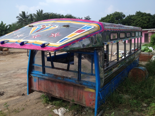 ขายหลังคารถโดยสารสแตนเลส ยาว 5 เมตร เดิมใส่NPR กว้าง75เซน