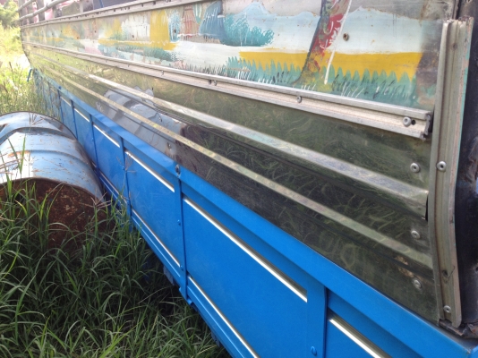 ขายหลังคารถโดยสารสแตนเลส ยาว 5 เมตร เดิมใส่NPR กว้าง75เซน