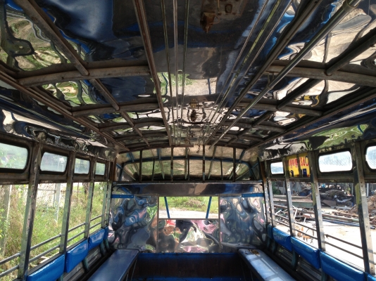 ขายหลังคารถโดยสารสแตนเลส ยาว 5 เมตร เดิมใส่NPR กว้าง75เซน