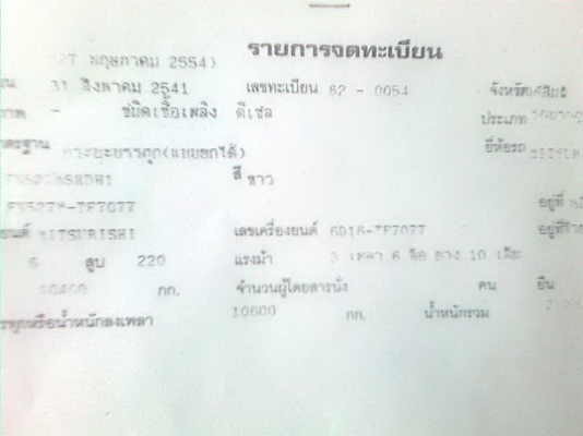 ขายไอ้หลงโบว์ TF-7077สองเพลาดั้ม ปี41 รถบ้านเดิมๆสภาพพร้อมใช้ครับ