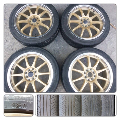 ขายแม็กมือ2ลาย Ray ขอบ17 4รู100/114 + ยางปี 10 ราคา 8,900บาทถูก