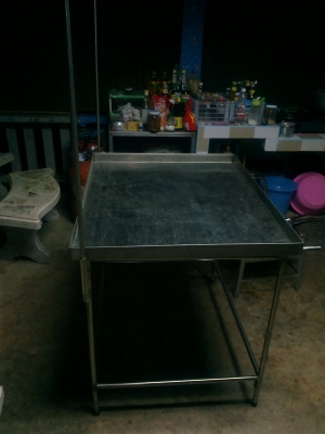 ขายโต๊ะขายของสแตนเลสราคาถูก