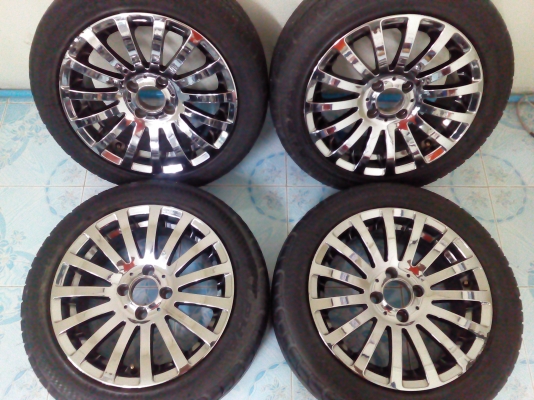 ขาย ล้อแม็กขอบ 15 พร้อมยางสภาพดี ราคา 7000