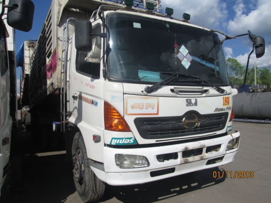 HINO-MEGA-260-ปี48ดั้มเกษตร-พ่วงแม่ลูก-แม่กะบะเหล็กพนัส-ลูกกะบะเหล็กพนัส-ลูก2คาน--