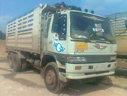 ขายรถบรรทุกแม่+ลูก HINO 3M  วางเครื่อง J13C 360 แรง แม่ดั๊มพ์เหล็กช.ทวี ลูกมิเนียม 2 คาน