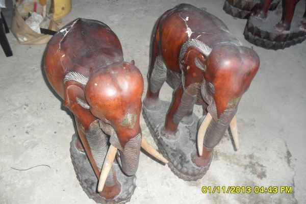 ขายช้างไม้สัก2คู่