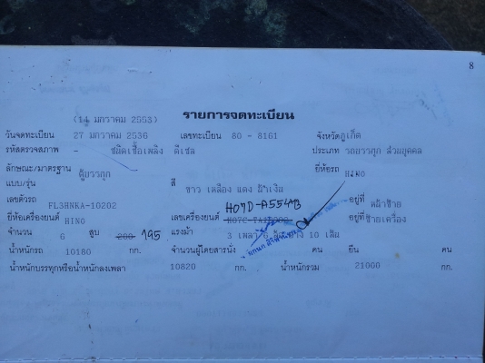 HINO FL3HNKA 195 แรงม้าพร้อมใช้ เครื่องดีแชสซีสวย