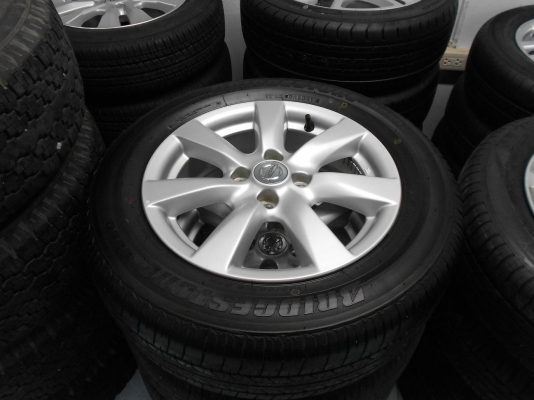 ขายล้อแม็ก Nissan Almera ขอบ 15 พร้อมยางป้ายแดงปี 13/เทิร์นได้-ใส่ฟรีค่ะ