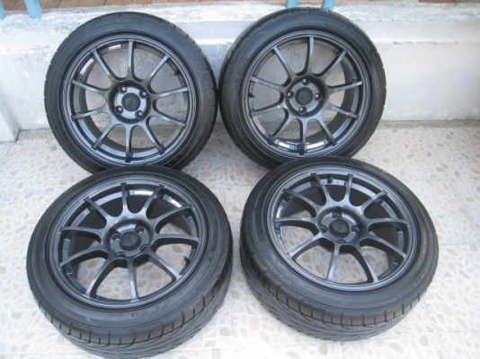 ขายล้อแม็กมือสอง Advan RS 16"x7" et38 4รู100 + ยางปี12 ล้อทำสีเทามาใหม่ครับ  สนใจติดต่อเล็กคลองสามครับ (081-3747940)