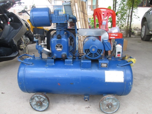 (เปลี่ยนมอเตอร์แล้วครับ) ปั๊มลมลูกสูบ HITACHI