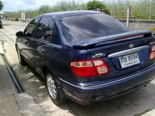 ขาย NISSAN SUNNY 1.6 SUPER NEO พร้อมใช้งาน สีน้ำเงิน เกียร AUTO ติด LPG
