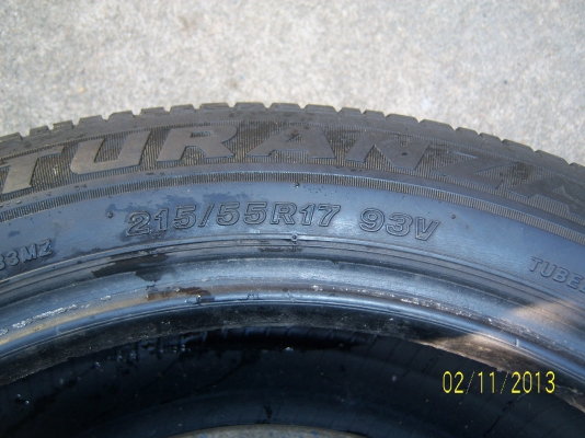 ขายยาง บริสโตน  215 55 17